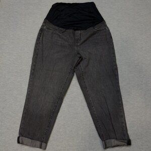 Isabel Maternity Boyfriend Black Jeans Ingrid Isabel Power Stretch Size 10 NWT